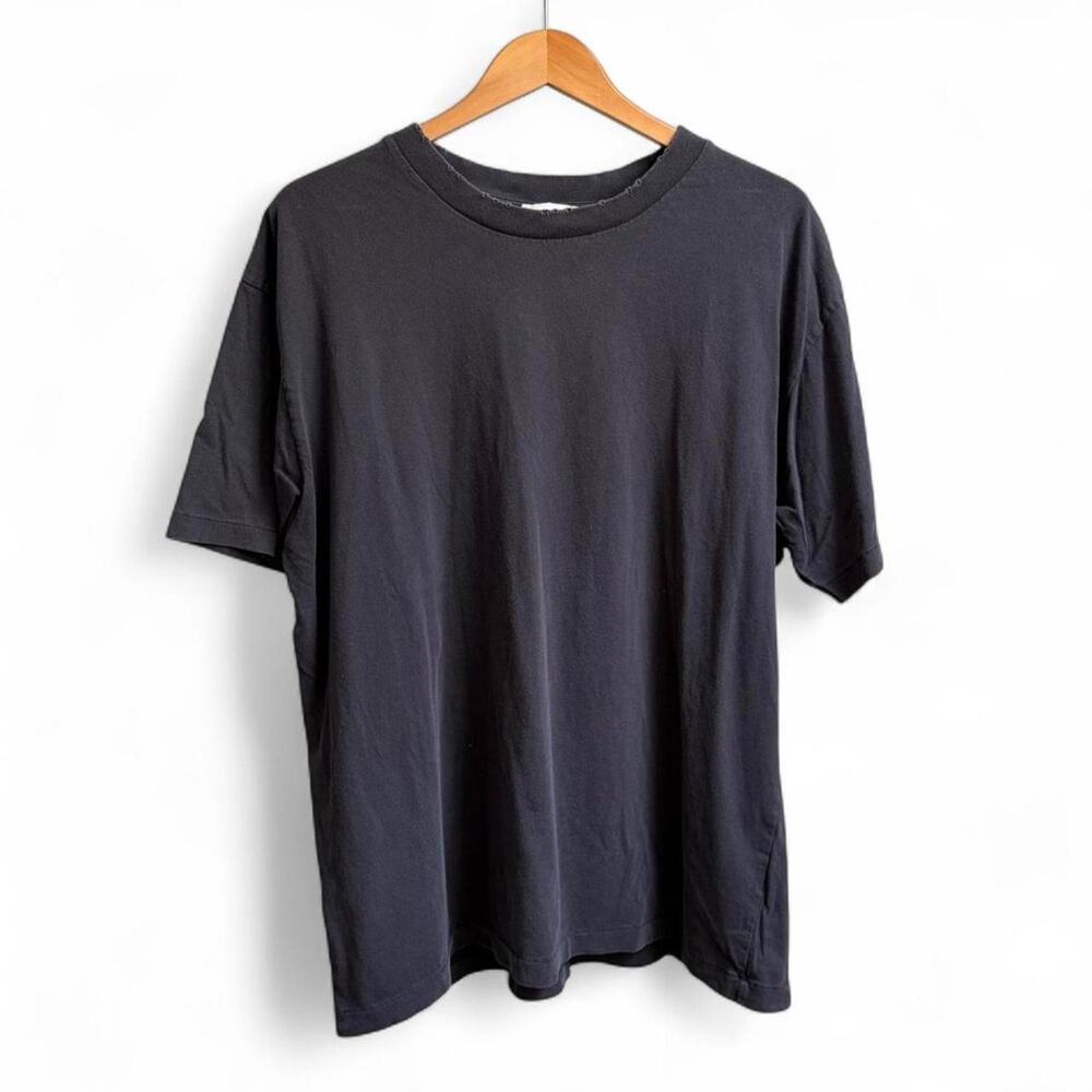 Elwood Minimalist Distressed Men’s L Preppy Cotton Blank Grunge Tee